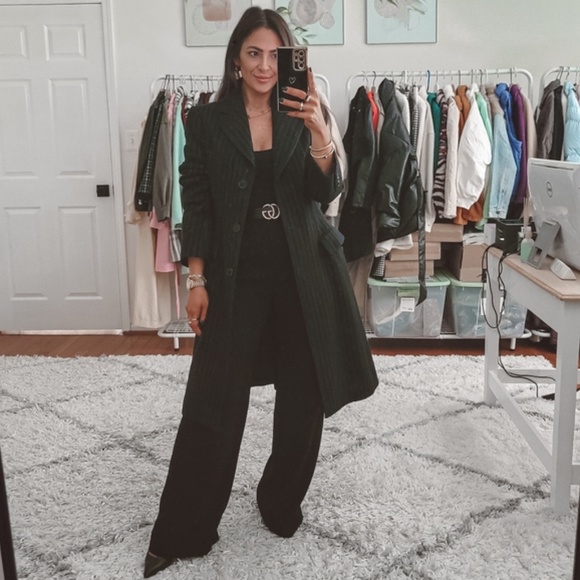 Philosophy Di Alberta Farretti Wool Pinstripe Coat sz Medium NWOT - Picture 8 of 11